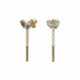Arisa crystal earrings in gold plating image