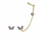 Arisa provence lavanda ear cuff earrings in gold image