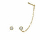 Arisa crystal ear cuff earrings in gold image
