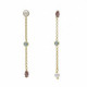 Pendientes largos perla multicolor de Nina en oro image