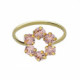 Anillo círculo rose vintage de Zahara bañado en oro image