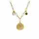 Greta tear crystal necklace in gold plating image