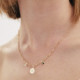 Greta tear crystal necklace in gold plating cover