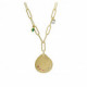 Greta tear multicolour necklace in gold plating image
