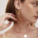 Greta tear multicolour necklace in gold plating cover