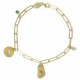 Greta shapes multicolour bracelet in gold plating image