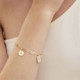 Greta shapes multicolour bracelet in gold plating cover