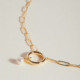 Greta circle pearl necklace in gold plating cover