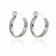 Silver Hoop earrings Maia Crystal image