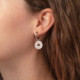La Boheme round crystal hoop earrings in silver cover