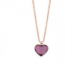 Cuore antique pink antique pink necklace in rose gold plating in gold plating