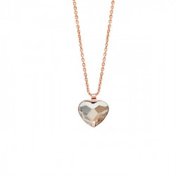 Cuore light silk necklace in rose gold plating in gold plating