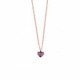 Cuore heart antique pink necklace in rose gold plating in gold plating