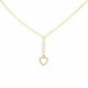 Me Enamora heart tie necklace in gold plating image