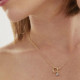 Collar círculo light sapphire de Zahara en oro cover