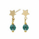 Alice star emerald earrings in gold plating image