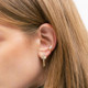 Perlite pearl and crystal crystal hoop earrings in gold plating cover