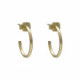Charming big hoop earrings in gold plating image