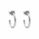 Charming big hoop earrings in silver image