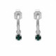 Charming stone emerald earrings in silver image