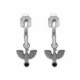 Charming eagle jet earrings in silver image