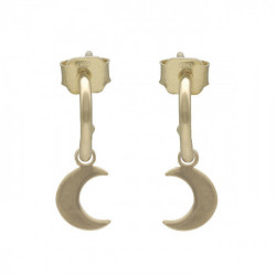 Charming moon crystal earrings in gold plating