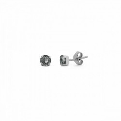 Celina round diamond earrings in silver