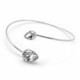 Essential tear cane crystal bracelet in silver