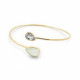 Essential tear cane powder green bracelet in gold plating image