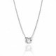 Celina round crystal necklace in silver