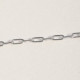 Rhodium-plated fine cable chain of 45 cm cover