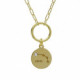 Zodiac aries crystal necklace in gold plating image