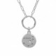 Zodiac scorpio crystal necklace in silver image