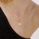 Zodiac leo crystal necklace in gold plating cover