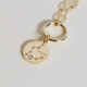 Zodiac pisces crystal necklace in gold plating cover