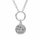 Zodiac taurus crystal necklace in silver image