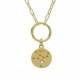 Zodiac virgo crystal necklace in gold plating image
