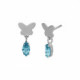 Cynthia Linet butterfly aquamarine earrings in silver