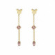 Cynthia Linet chain butterfly light amethyst earrings in gold plating image