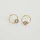 Cynthia Linet circle light amethyst earrings in gold plating cover