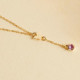 Cynthia Linet butterfly light amethyst tie necklaces in gold plating cover
