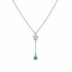 Cynthia Linet butterfly aquamarine tie necklaces in silver image