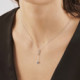 Collar corbatero mariposa aquamarine de Cynthia Linet de plata cover