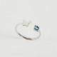 Cynthia Linet butterfly aquamarine ring in silver cover