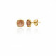Basic XS crystal light topaz earrings in gold plating image