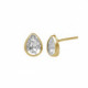 Essential XS tear crystal earrings in gold plating image