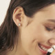 Essential XS tear crystal earrings in silver cover