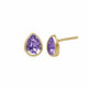 Essential XS tear tanzanite earrings in gold plating image