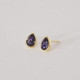 Essential XS tear tanzanite earrings in gold plating cover