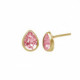 Essential XS tear light rose earrings in gold plating image